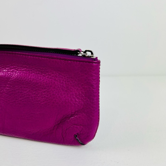 Mulberry Somerset Pochette Purple Grained Leather Small Wristlet Shoulder Bag - Picture 6 of 16
